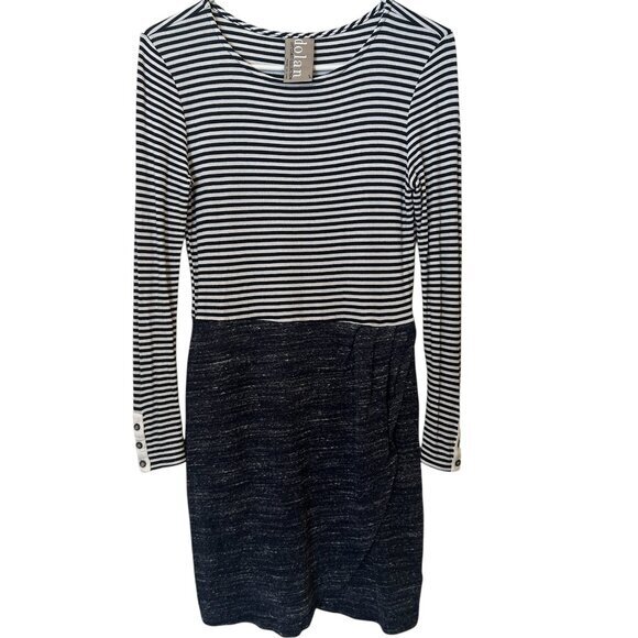 Anthropologie Dolan Left Coast Mixed-Print Faux Wrap Dress sz S - Picture 3 of 11